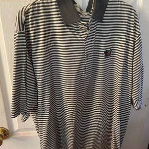 Fairway Greens Golf shirt Black/White striped men’s xl